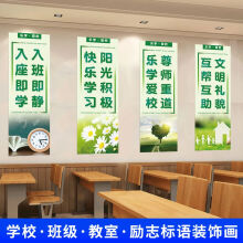 《学校教室文化墙贴海报装饰画小学生班级布置挂画名人名言励志标语小绿款-入班即静入座即学》[52M]百度网盘|pdf下载|亲测有效