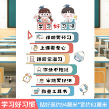 《班主任寄语初中高中班级文化墙布置装饰标语贴画教室励志墙贴贴纸A-学习好习惯大》[79M]百度网盘|pdf下载|亲测有效