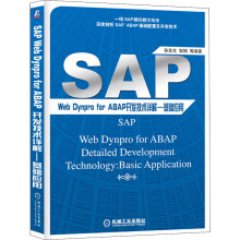 SAPWebDynproForABAP开发技术详解——基础应用孙东文等编书籍 pdf下载pdf下载