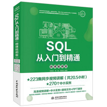 SQL从入门到精通sql基础入门教材数据挖掘数据库原理应用教程书籍sqlserver数据库入门教程SQL pdf下载pdf下载