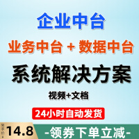 电子版企业中台 数据中台 业务中台 解决 系统 视频 文档pdf下载pdf下载